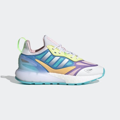 Adidas ZX 2K BOOST 2.0 Sneakers - Purple / White / Blue / Fluo Yellow - view 1