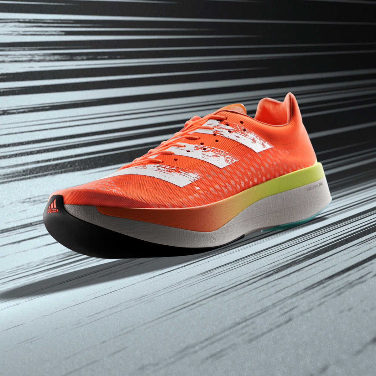 Adidas Adizero Adios PRO Sneakers - Crystal White / Solar Yellow / Core Black - view 2