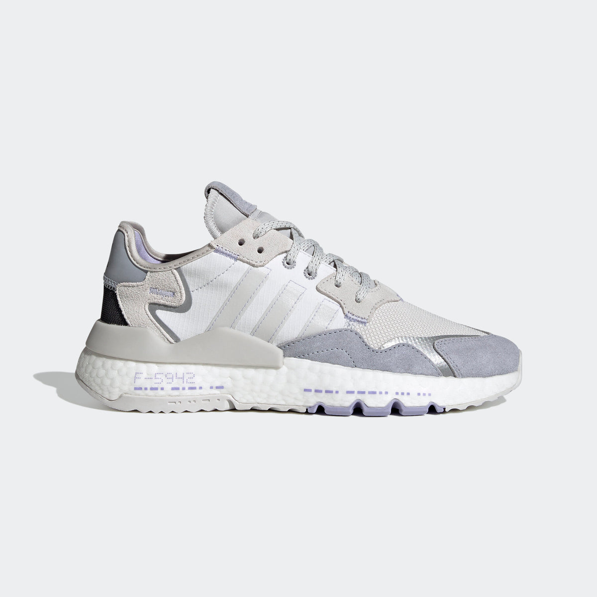 Adidas NITE Jogger Sneakers - Grey / White / Light Purple / Black - view 5