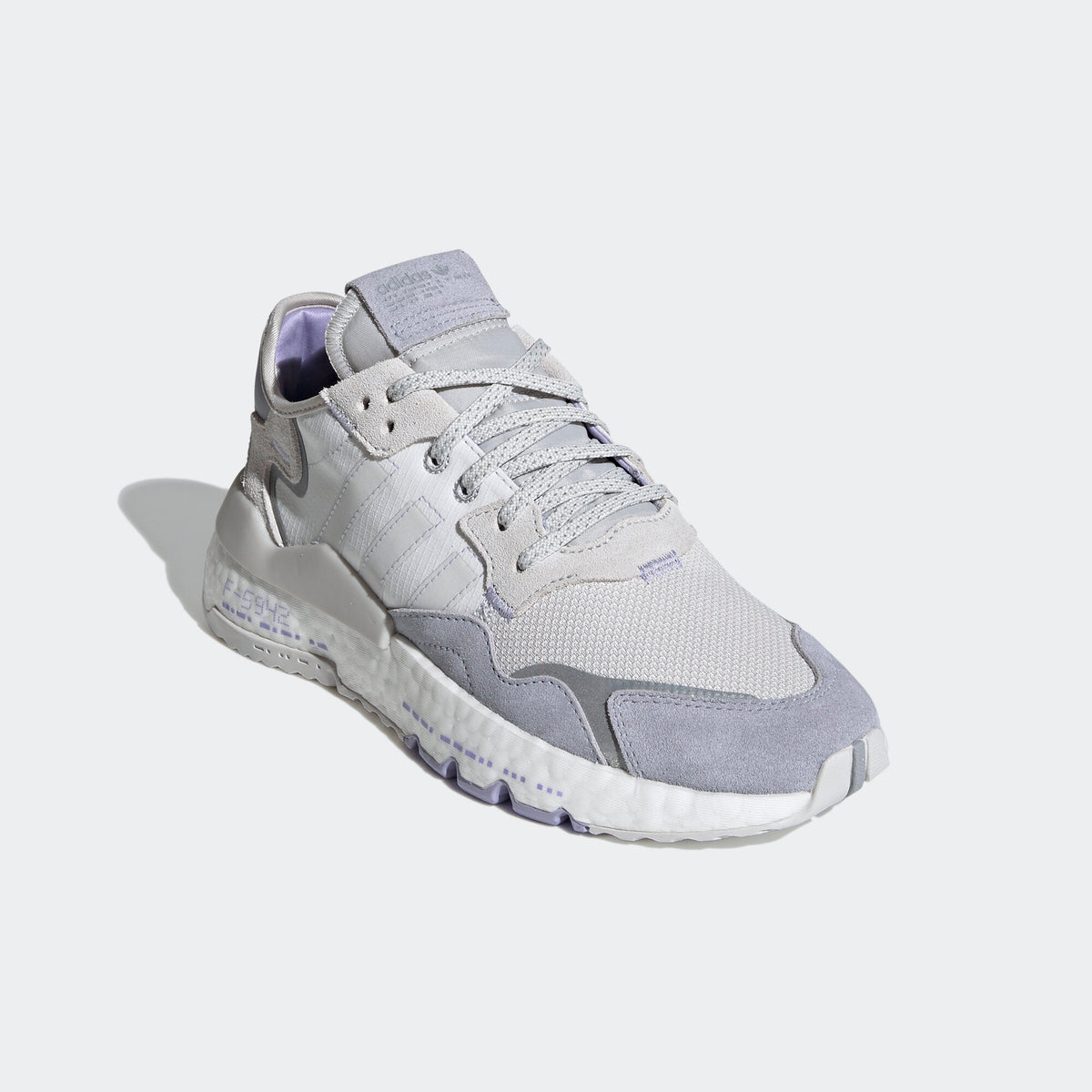 Adidas NITE Jogger Sneakers - Grey / White / Light Purple / Black - view 8