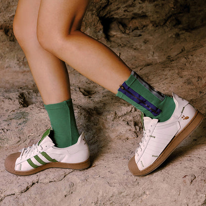 Adidas Melting Sadness Superstar Sneakers - White / Green / Brown - view 1