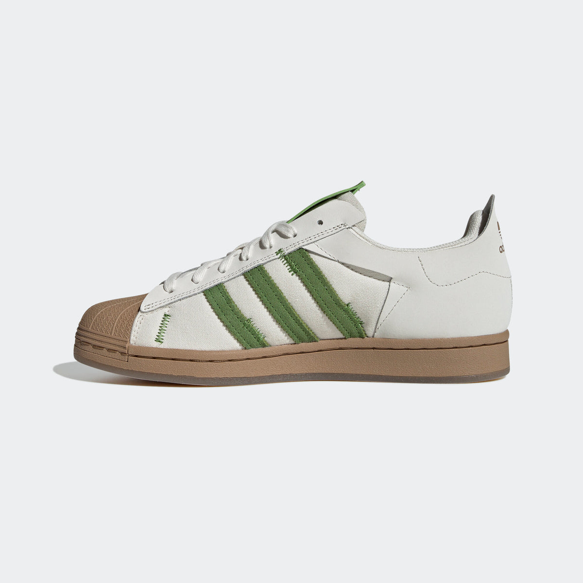 Adidas Melting Sadness Superstar Sneakers - White / Green / Brown - view 6