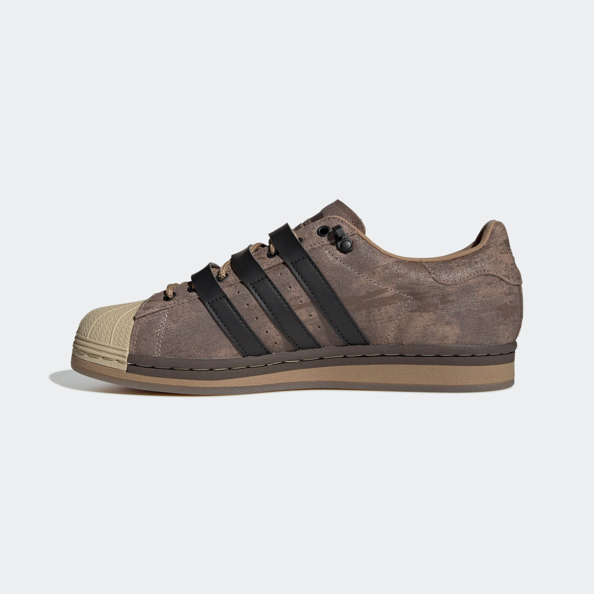 Adidas Melting Sadness Superstar Sneakers - Brown / Black / Beige Yellow - view 5