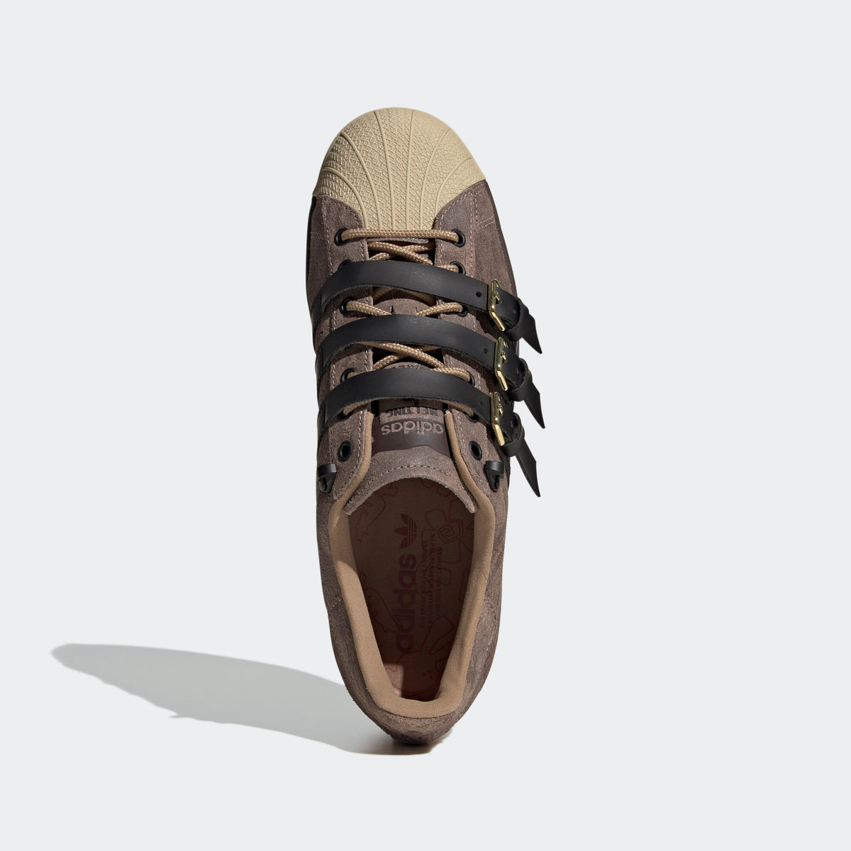 Adidas Melting Sadness Superstar Sneakers - Brown / Black / Beige Yellow - view 6