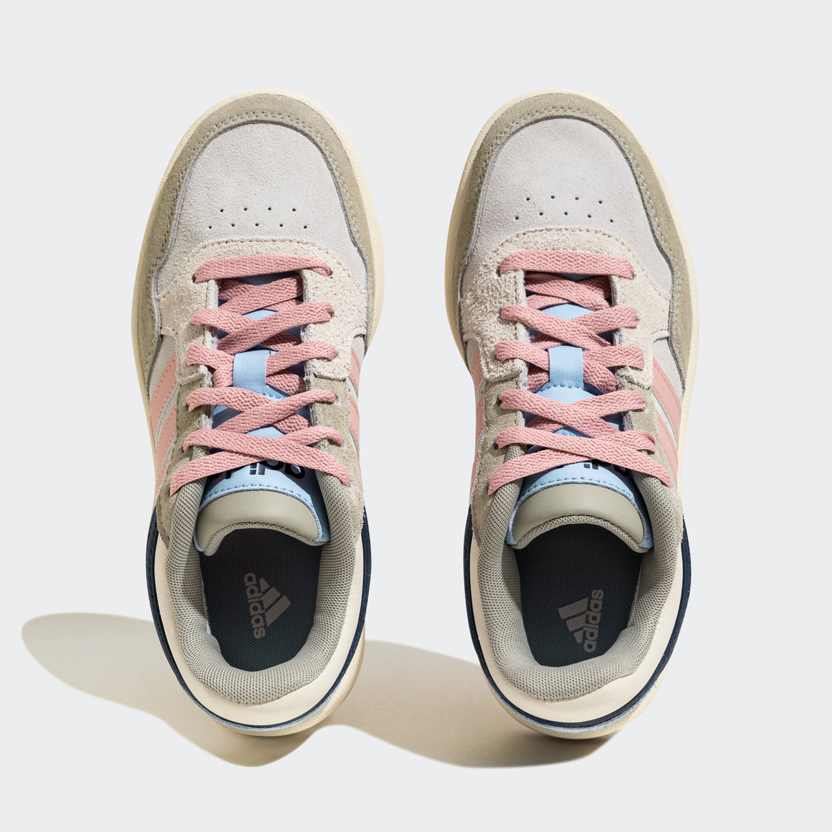 Adidas Hoops 3.0 MID Sneakers - Grey / Beige / Blue / Pink - view 3