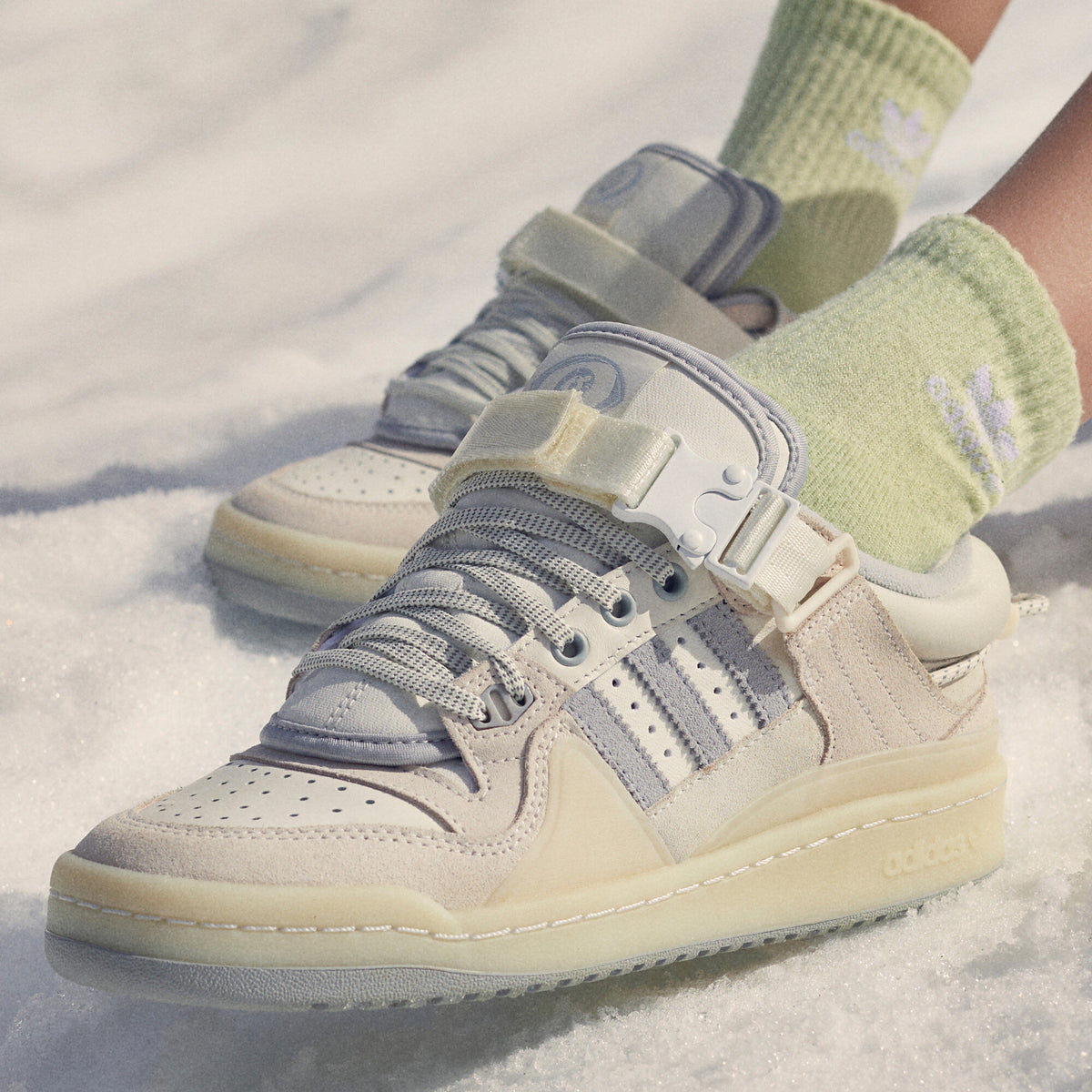 Adidas BAD Bunny Forum Sneakers - White / Beige / Light Grey - view 1