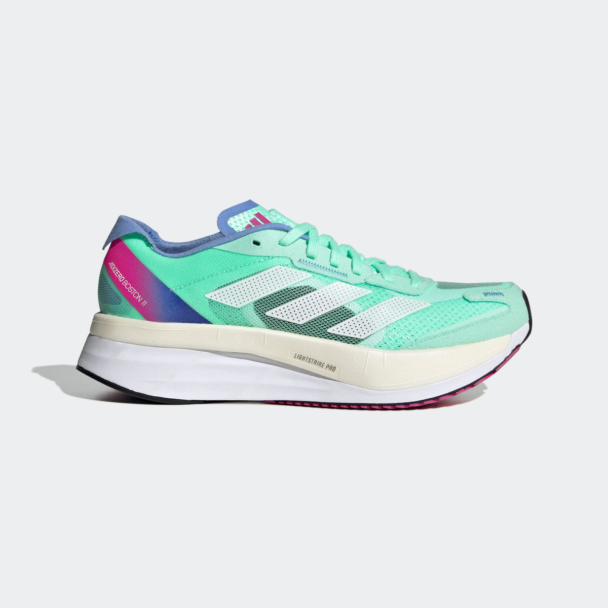 Adidas Adizero Boston 11 Sneakers - Mint Green / White / Purple - view 1