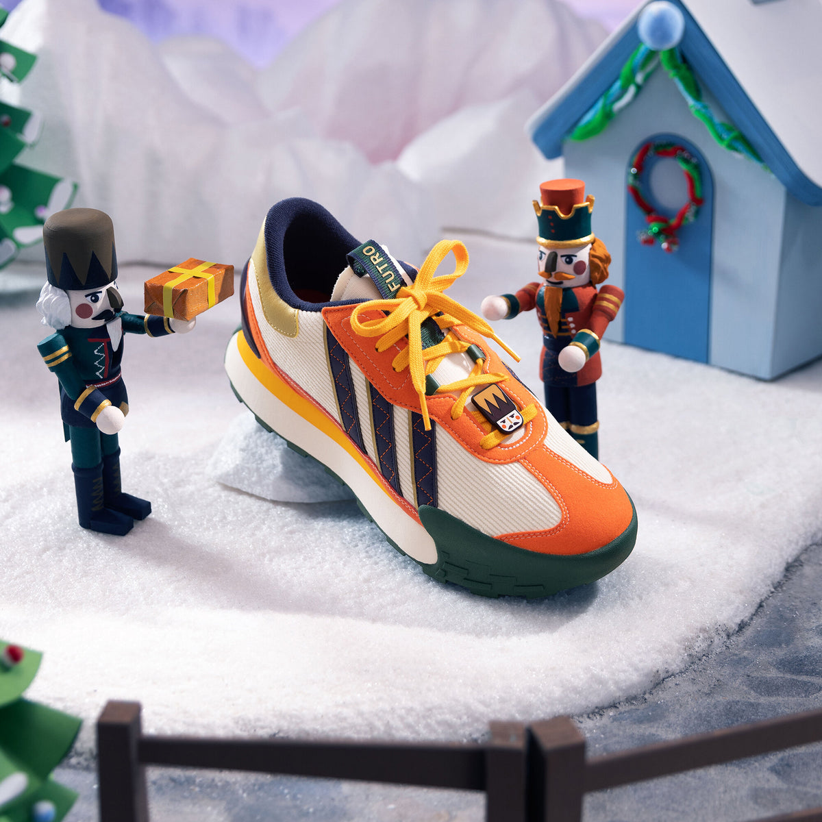 Adidas Futro MIXR Sneakers - Off White / Orange / Yellow / Navy - view 1