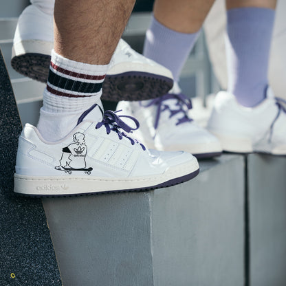 Adidas Forum LOW Sneakers - Crystal White / Black / Off White / Purple - view 4