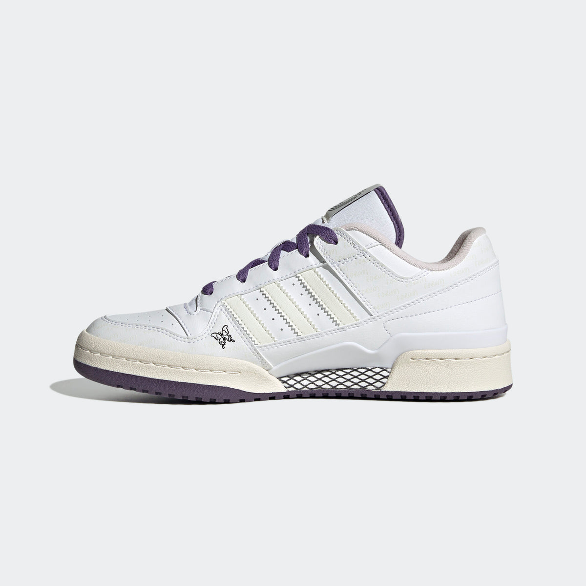 Adidas Forum LOW Sneakers - Crystal White / Black / Off White / Purple - view 6