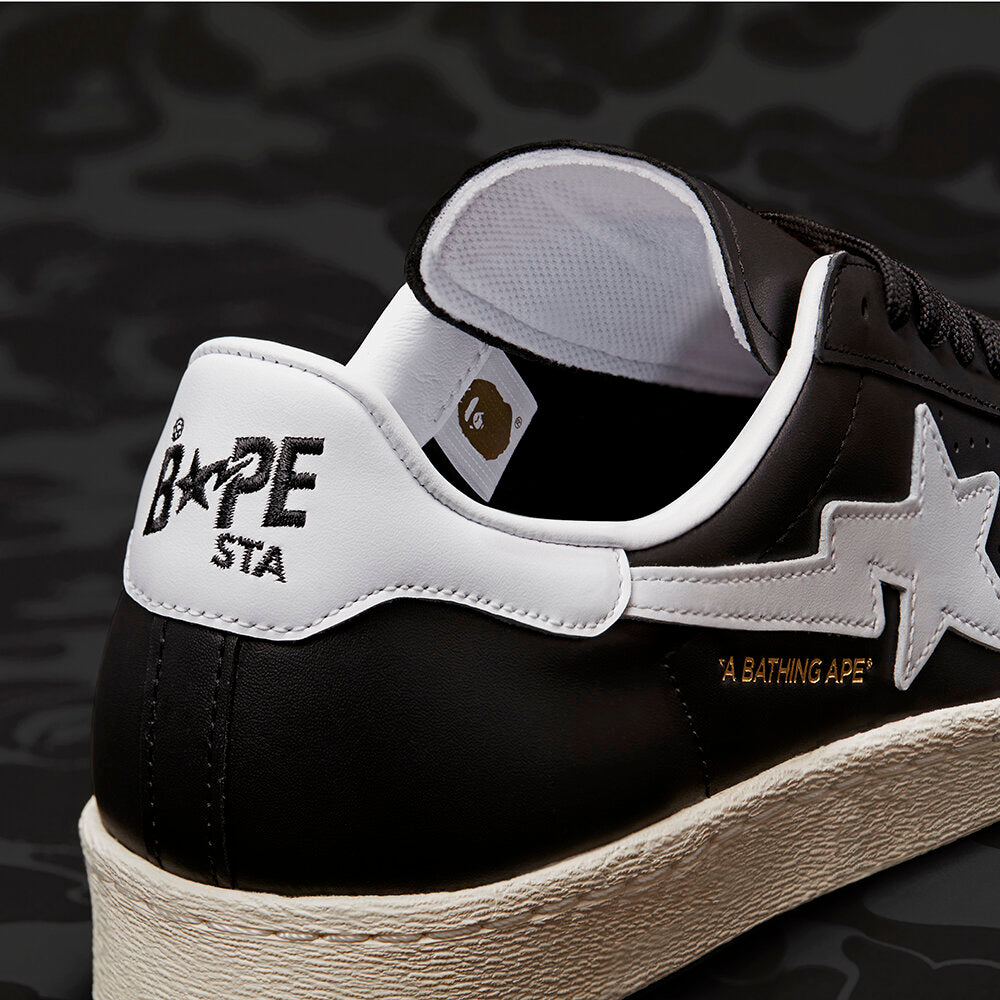 Adidas BAPE Superstar Sneakers - Black / White / Beige / Gold - view 4
