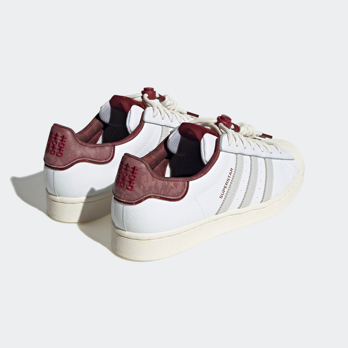 Adidas Superstar Sneakers - Grey White / Red Brown / Beige / Silver Grey - view 8