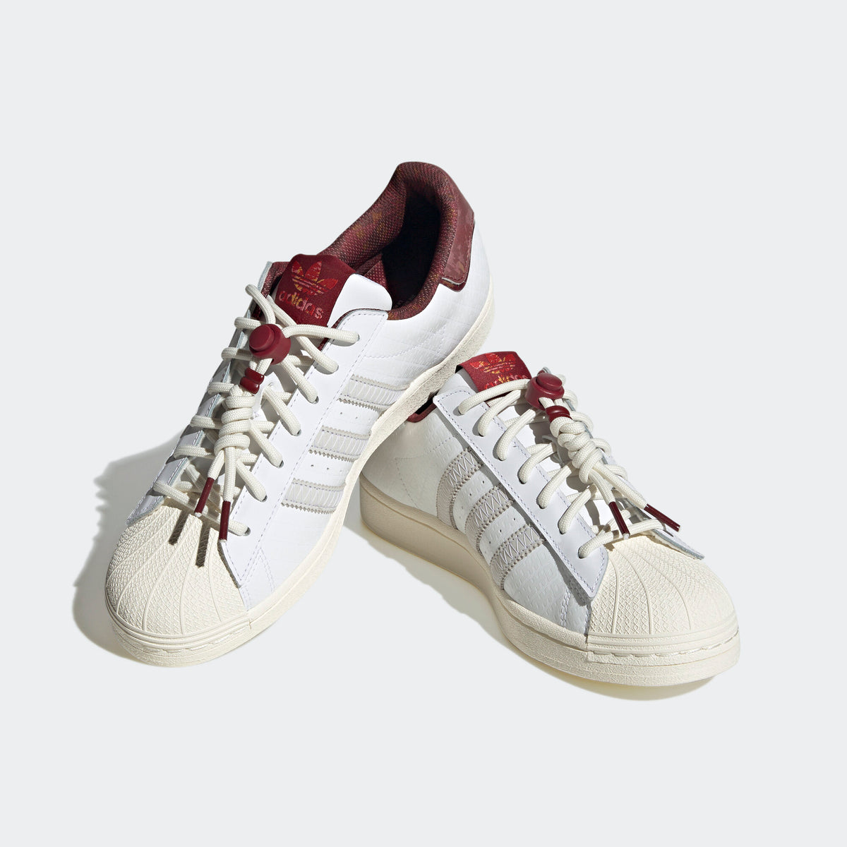 Adidas Superstar Sneakers - Grey White / Red Brown / Beige / Silver Grey - view 7