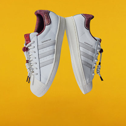 Adidas Superstar Sneakers - Grey White / Red Brown / Beige / Silver Grey - view 1