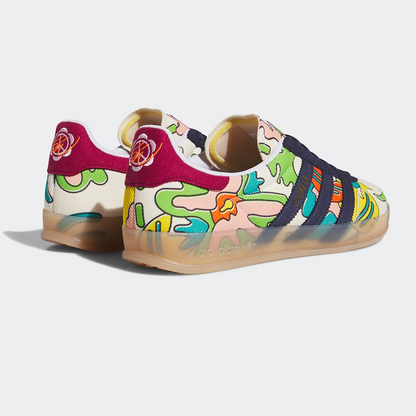 Adidas SEAN Wotherspoon Gazelle Indoor Sneakers - Light Khaki / Navy / Red / Green / Nude Pink - view 4
