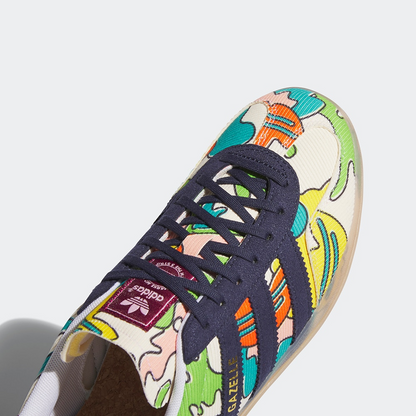 Adidas SEAN Wotherspoon Gazelle Indoor Sneakers - Light Khaki / Navy / Red / Green / Nude Pink - view 5