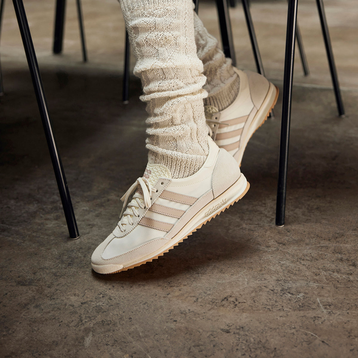 Adidas SL72 OG Sneakers - Chalk White / Wonder Taupe / Wonder White - view 3