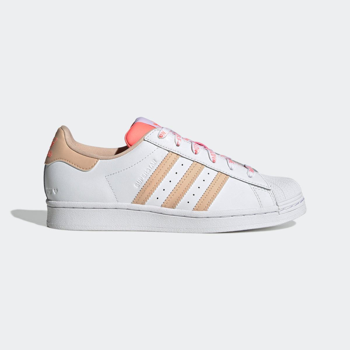 Adidas V-DAY Superstar Sneakers - White / Light Brown - view 1