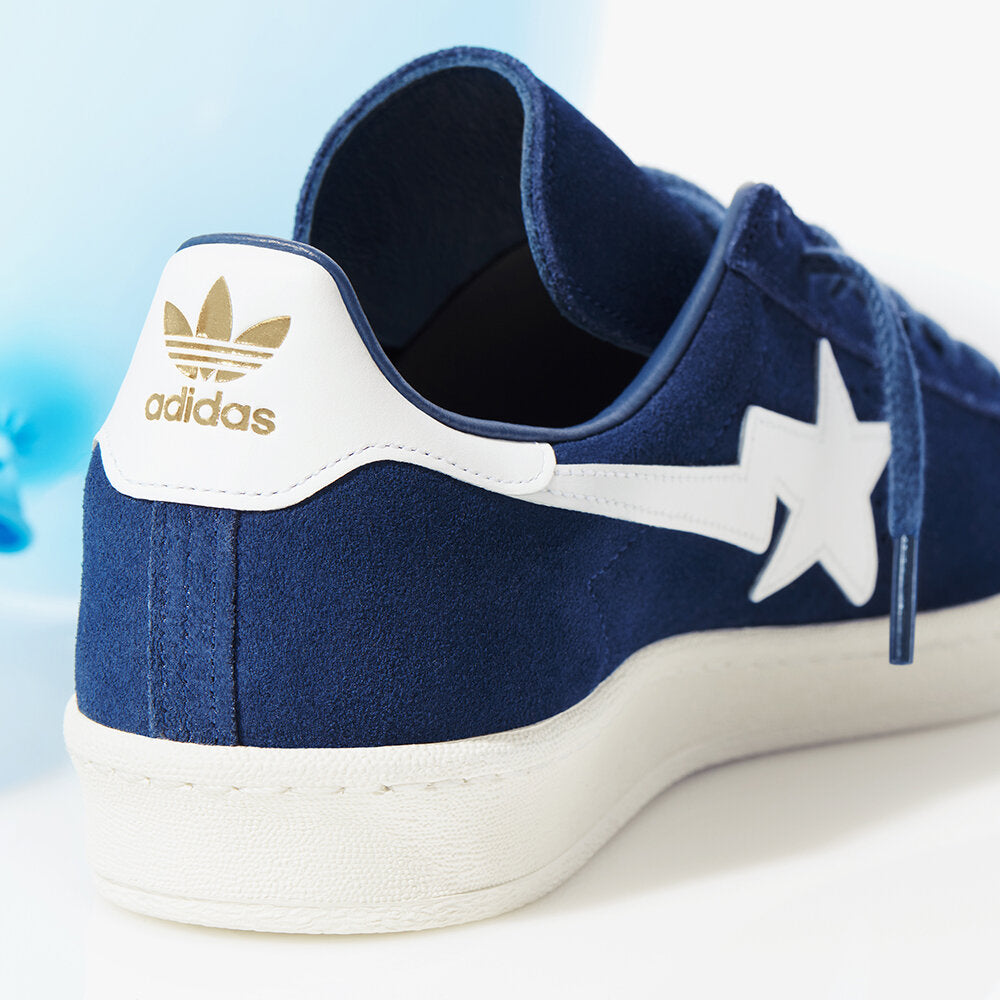 Adidas BAPE Campus 80S x Sneakers - Navy / White - view 3