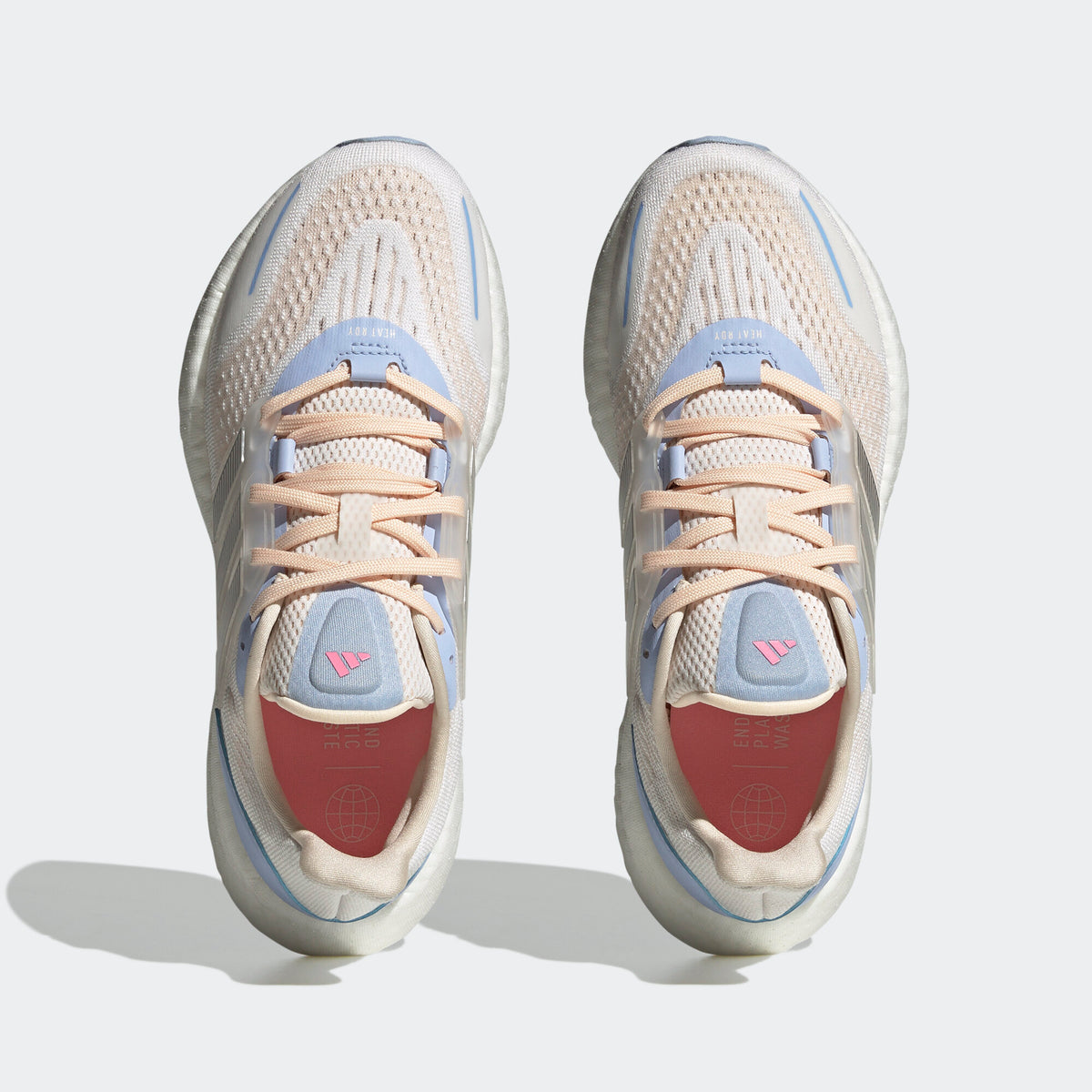 Adidas Pureboost 22 Heat.rdy Sneakers - White / Nude Pink / Blue / Silver - view 3