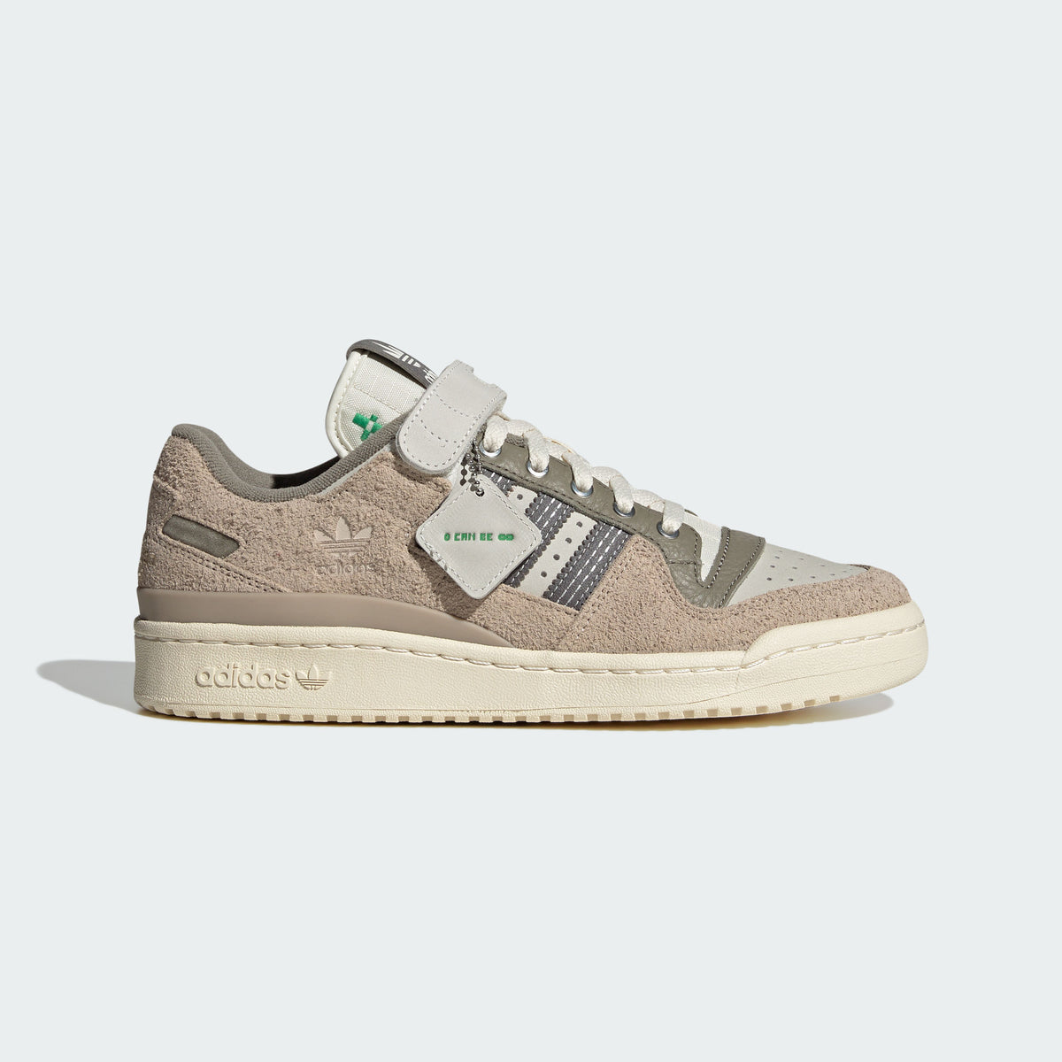 Adidas FOSS Forum 84 LOW Trainer Sneakers - Grey / Olive Brown - view 6