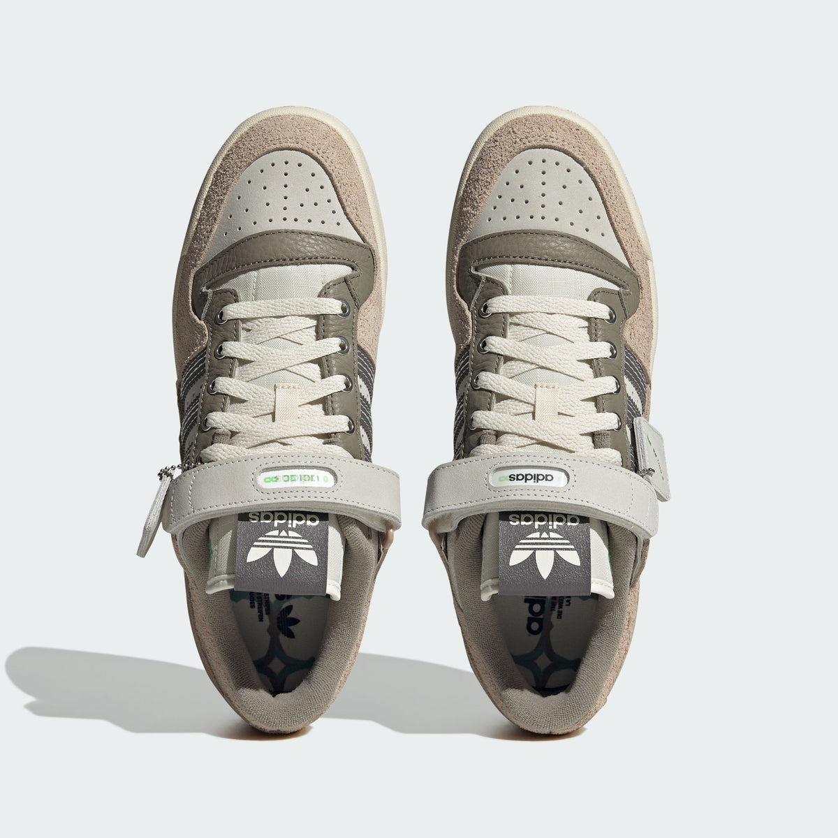 Adidas FOSS Forum 84 LOW Trainer Sneakers - Grey / Olive Brown - view 8