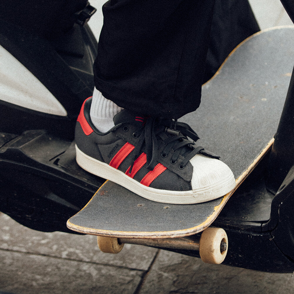 Adidas Superstar Sneakers - Grey / Red / White - view 1