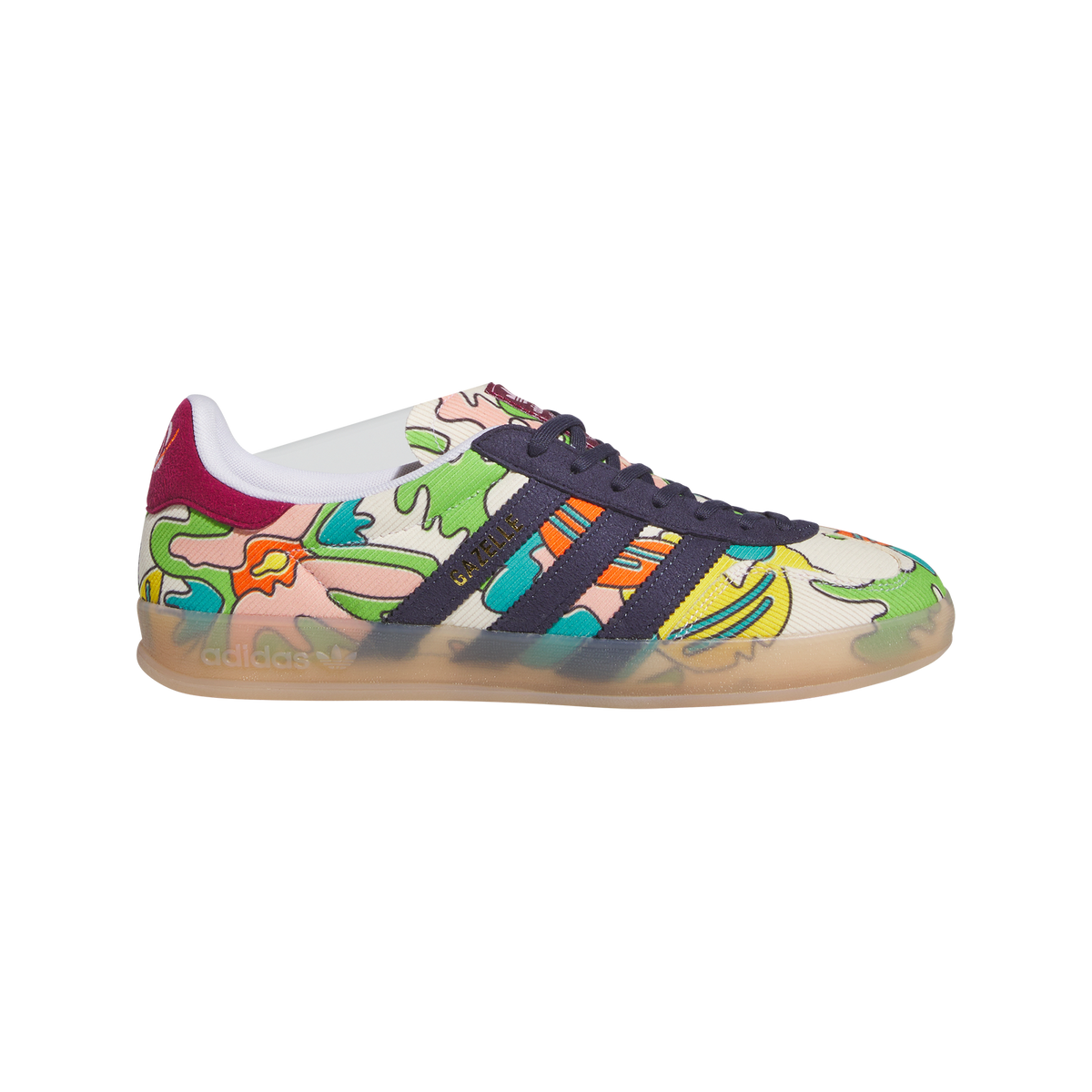 Adidas SEAN Wotherspoon Gazelle Indoor Sneakers - Light Khaki / Navy / Red / Green / Nude Pink - view 6