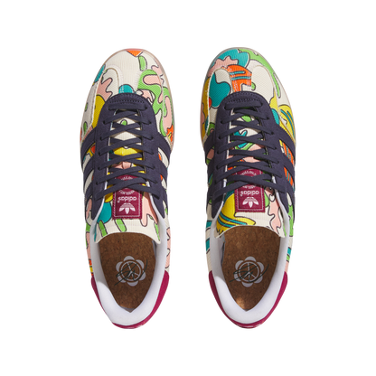 Adidas SEAN Wotherspoon Gazelle Indoor Sneakers - Light Khaki / Navy / Red / Green / Nude Pink - view 8
