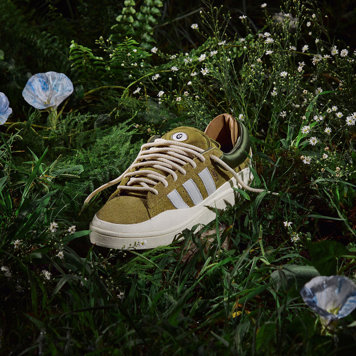Adidas BAD Bunny Campus Sneakers - Olive Brown / Green / White - view 6