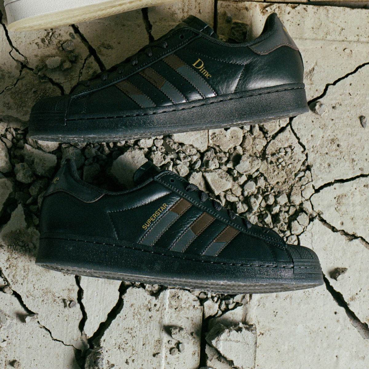 Adidas DIME Superstar ADV Sneakers - Black / Grey / Brown - view 5