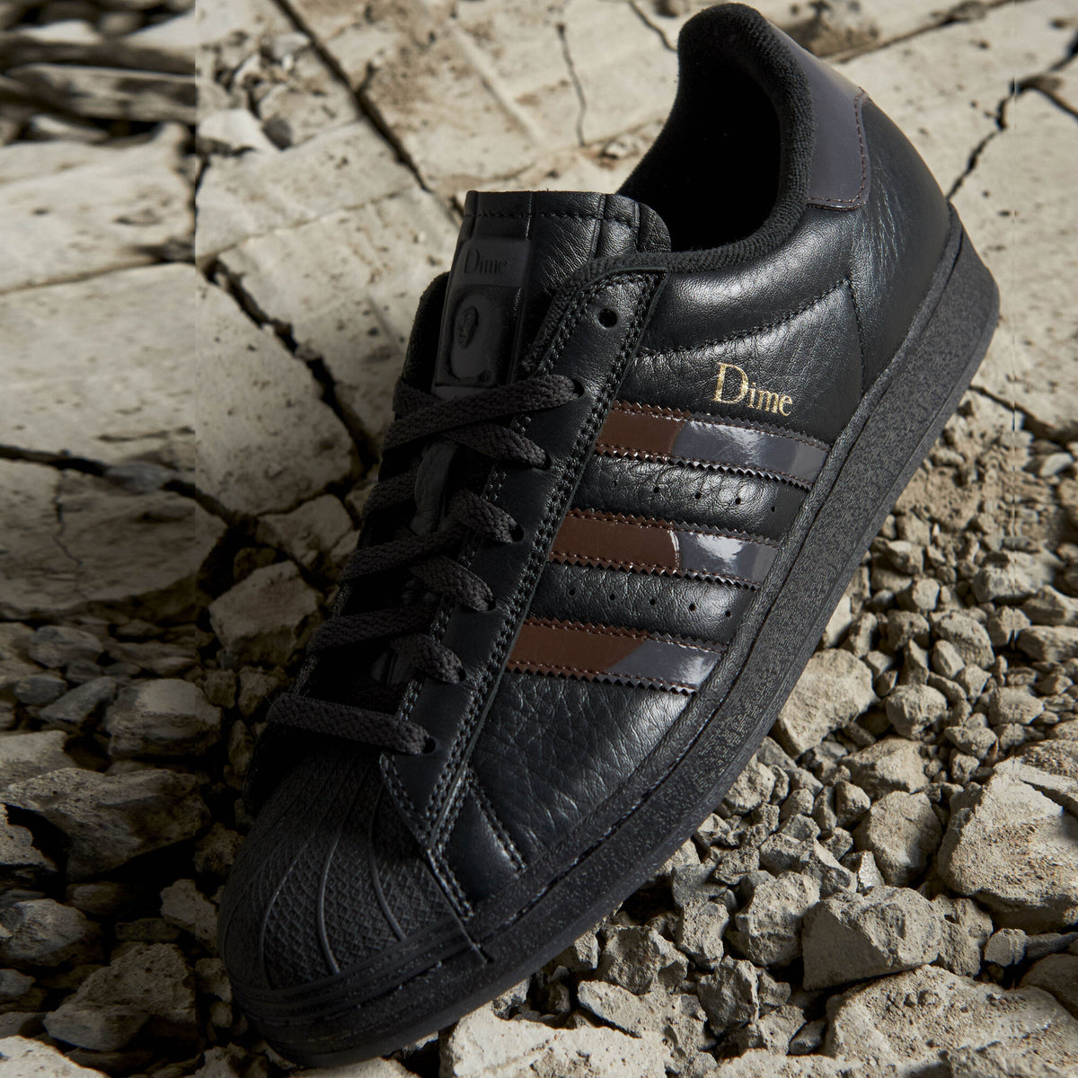 Adidas DIME Superstar ADV Sneakers - Black / Grey / Brown - view 2