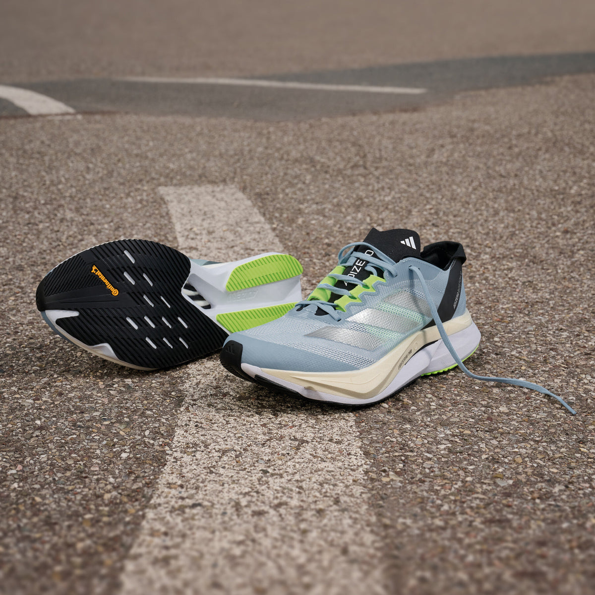 Adidas Adizero Boston 12 Sneakers - Grey Blue / Silver / Black - view 2