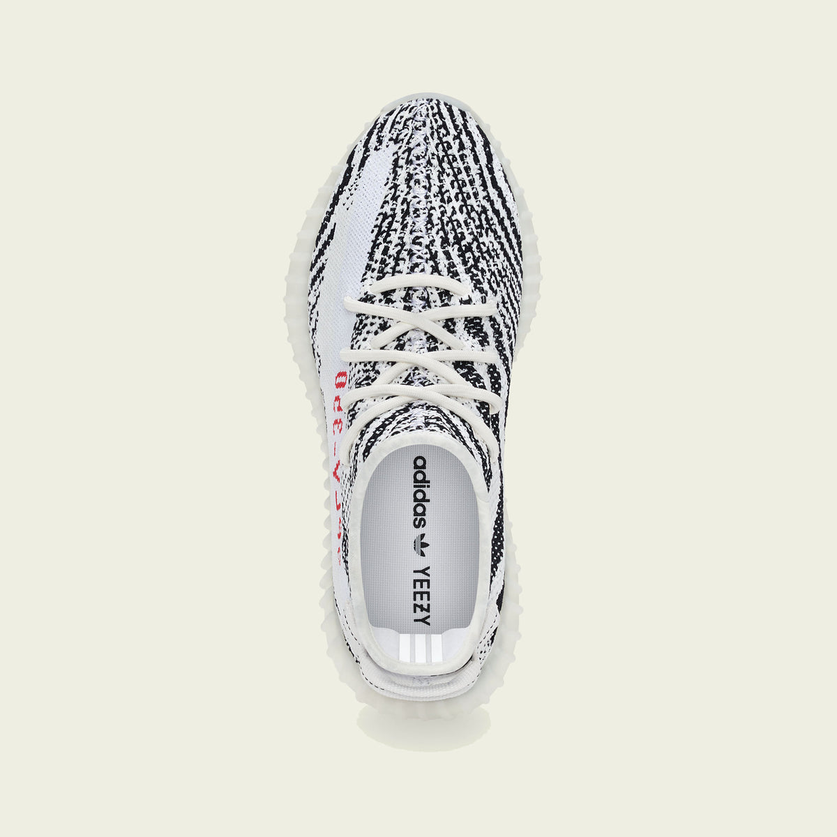 Adidas Yeezy BOOST 350 V2 White/core Black/red Sneakers - White - view 3