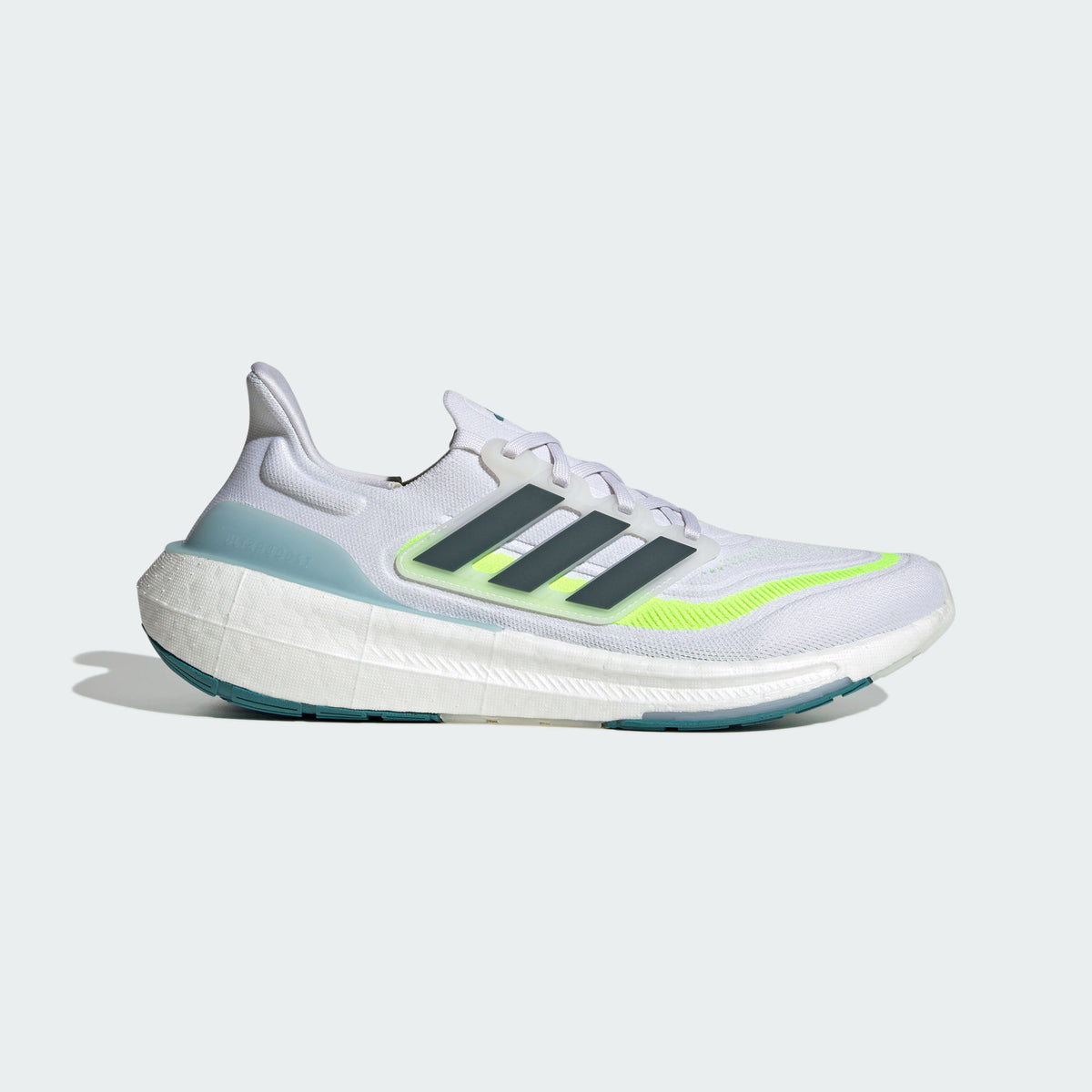 Adidas Ultraboost Light Sneakers - Grey White / Solar Green / Dark Dark Green / Blue - view 1