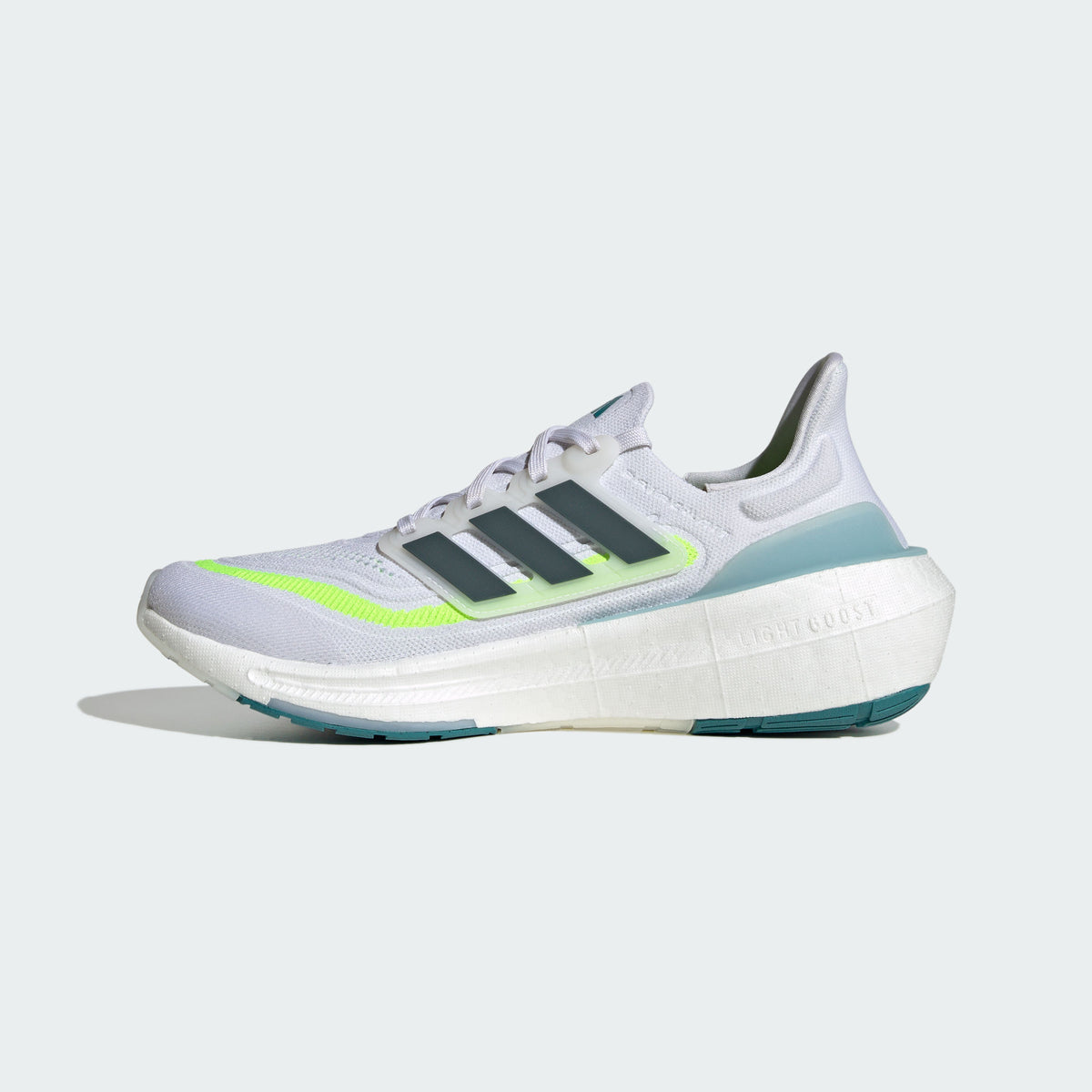 Adidas Ultraboost Light Sneakers - Grey White / Solar Green / Dark Dark Green / Blue - view 2