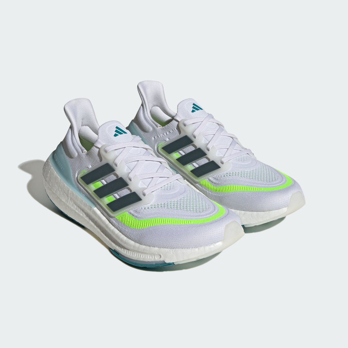 Adidas Ultraboost Light Sneakers - Grey White / Solar Green / Dark Dark Green / Blue - view 5