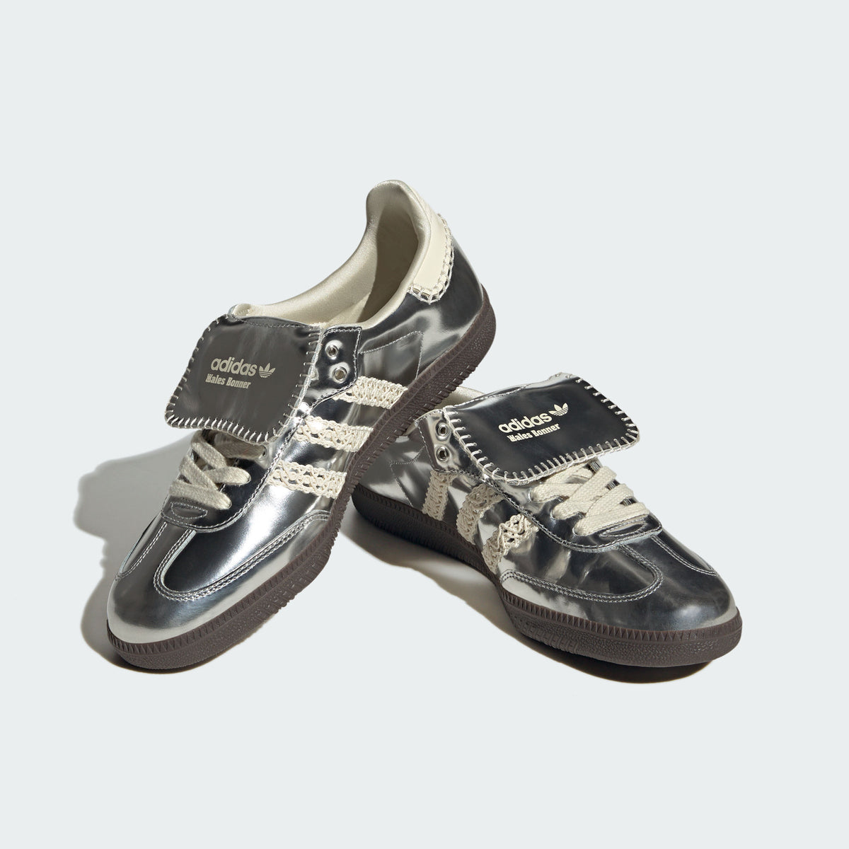 Adidas Wales Bonner Silver Samba Sneakers - view 5