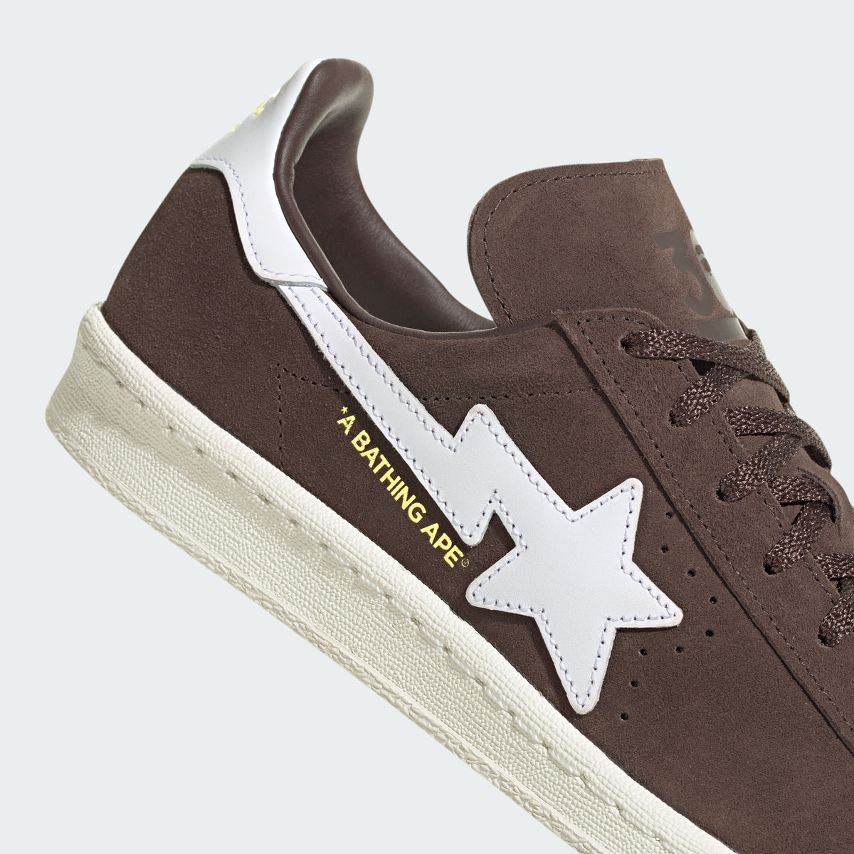 Adidas BAPE Campus 80S Sneakers - Dark Coffee / White - view 8