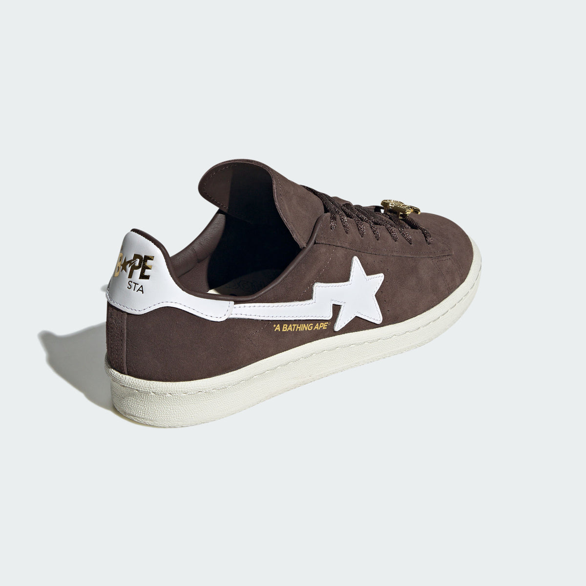 Adidas BAPE Campus 80S Sneakers - Dark Coffee / White - view 6
