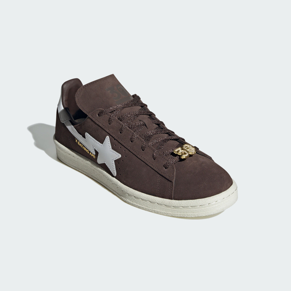 Adidas BAPE Campus 80S Sneakers - Dark Coffee / White - view 5