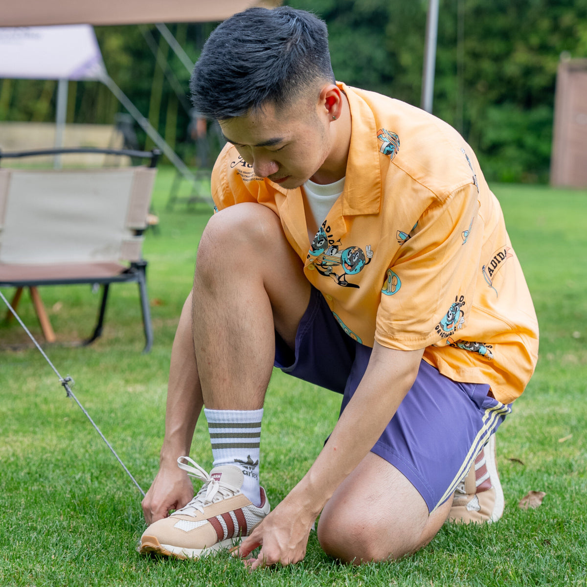 Adidas Retropy E5 Sneakers - Pink White / Light Khaki - view 5