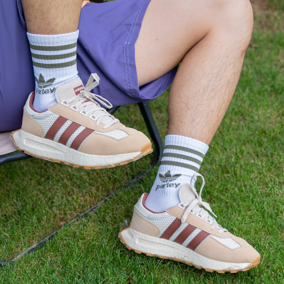 Adidas Retropy E5 Sneakers - Pink White / Light Khaki - view 3