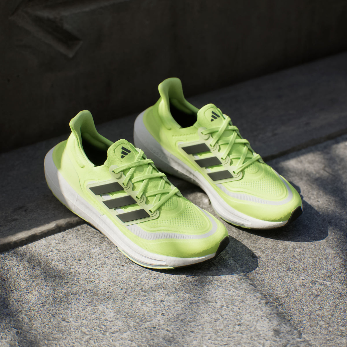 Adidas Ultraboost Light Sneakers - Solar Green / White / Black - view 3