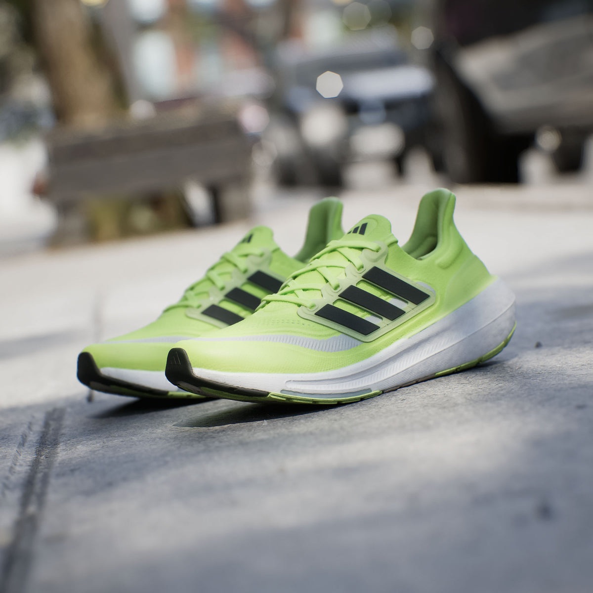 Adidas Ultraboost Light Sneakers - Solar Green / White / Black - view 5