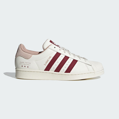 Adidas YU Nagaba Superstar Sneakers - White / Light Nude / Burgundy - view 3