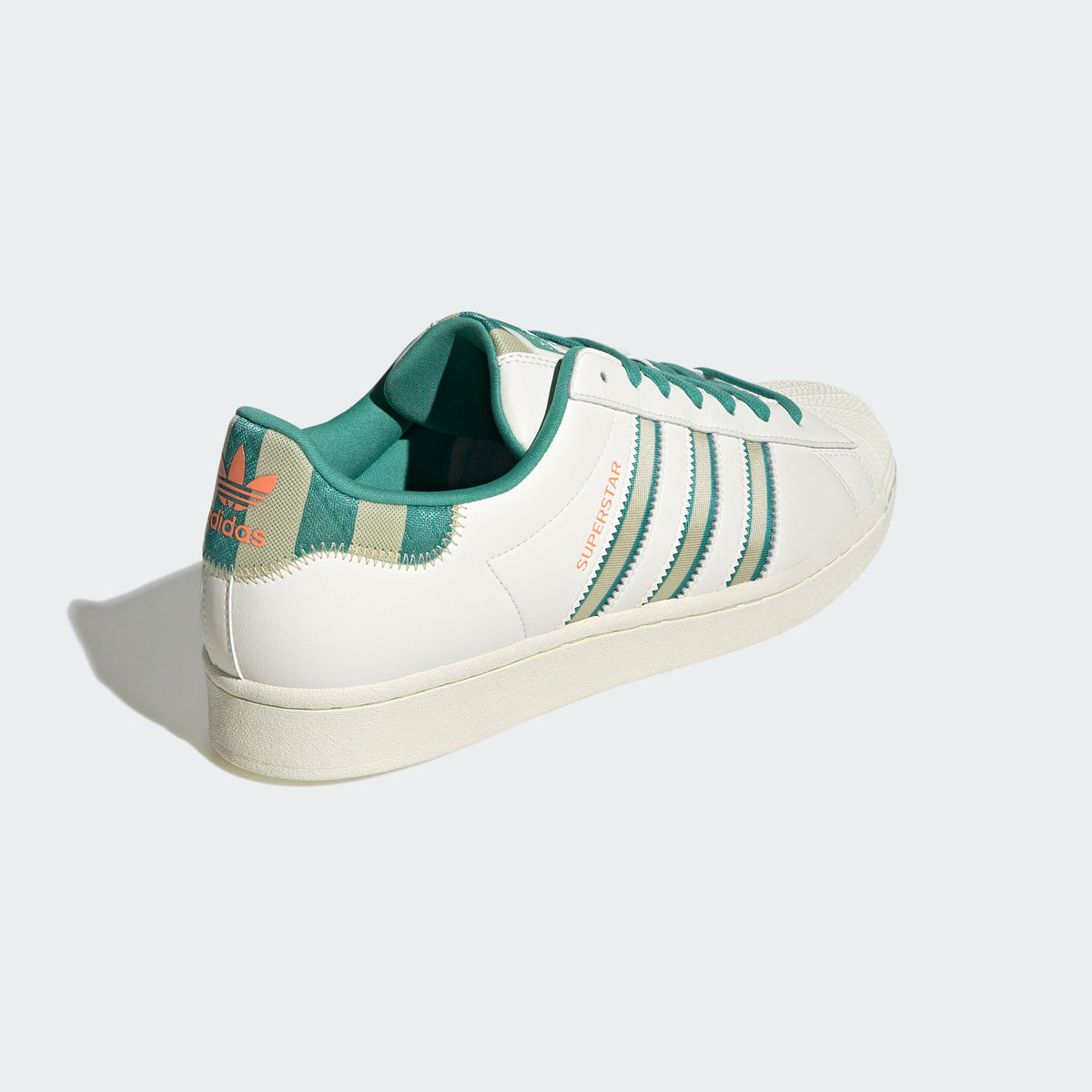 Adidas Superstar Sneakers - White / Light Green / Dark Green - view 6