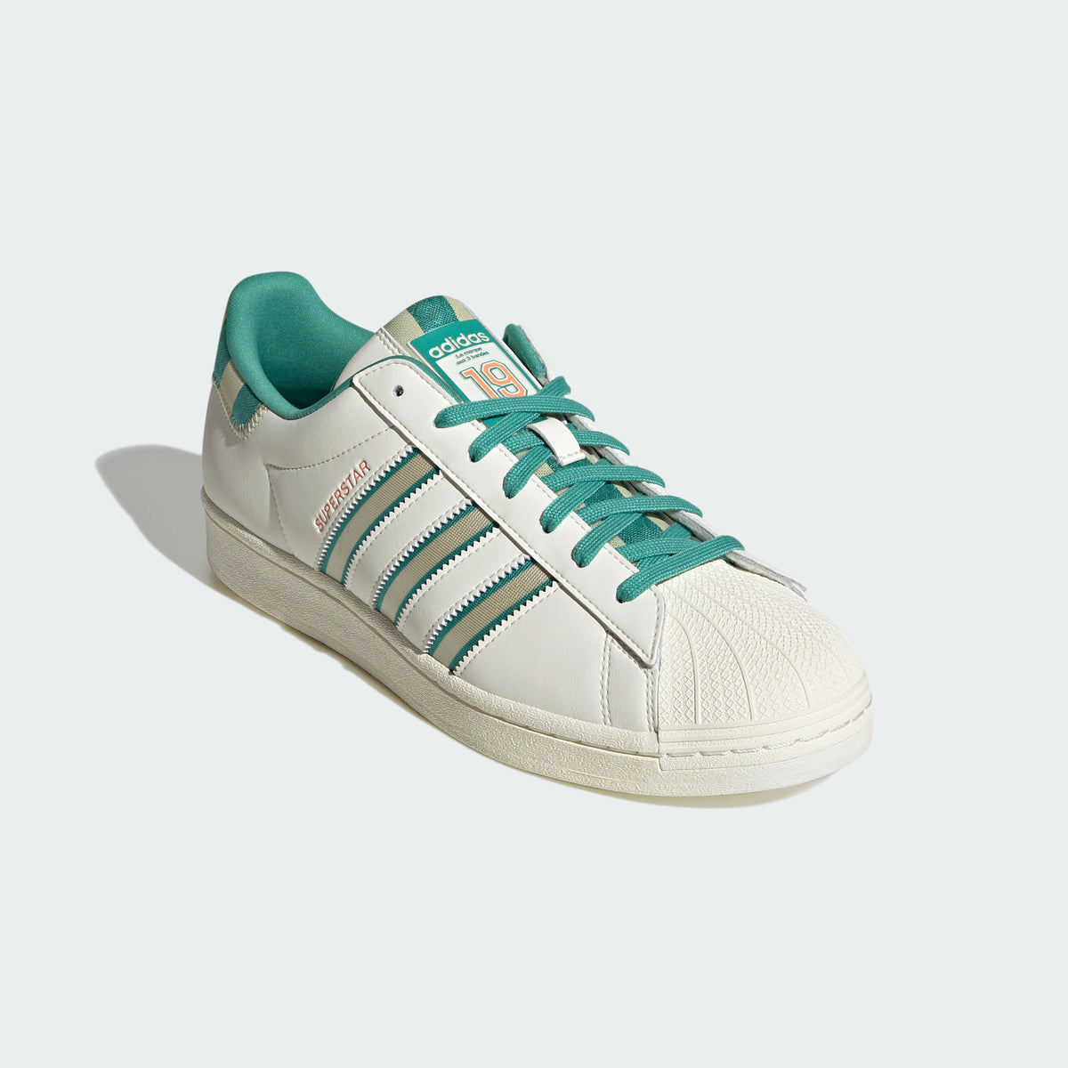 Adidas Superstar Sneakers - White / Light Green / Dark Green - view 5