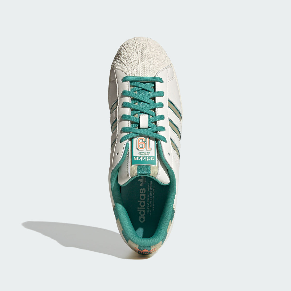 Adidas Superstar Sneakers - White / Light Green / Dark Green - view 3