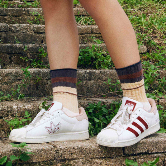 Adidas YU Nagaba Superstar Sneakers - White / Light Nude / Burgundy - view 1